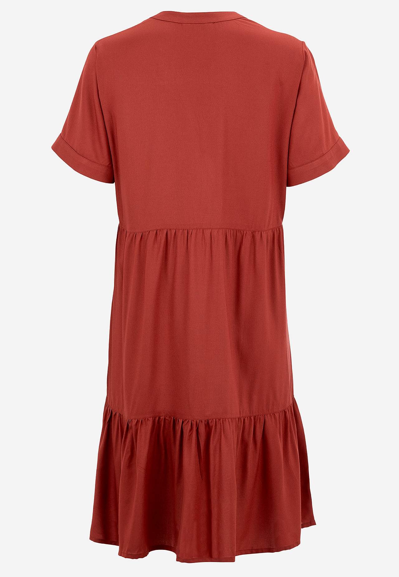 Šaty z viskózy s volánem