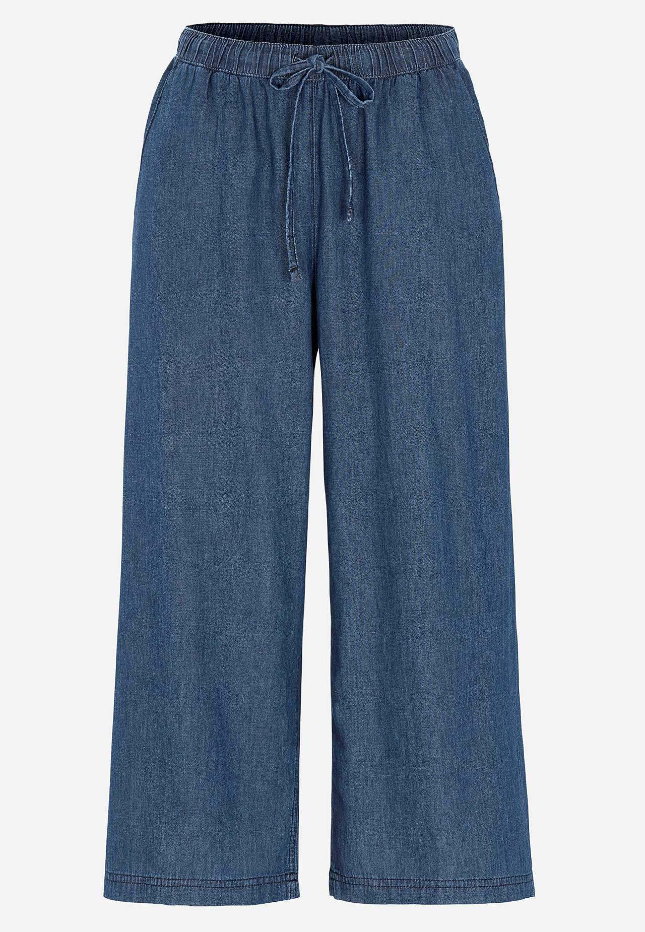 Cullotes kalhoty z měkké a vzdušné džínoviny